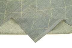 Morocco Gri Geometrik Yün Pamuk El Dokuma Halısı 155x236 Agacan