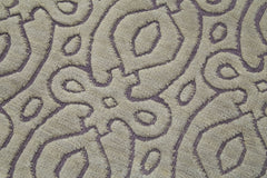 Morocco Gri Geometrik Pamuk Yün El Dokuma Halısı 91x152 Agacan