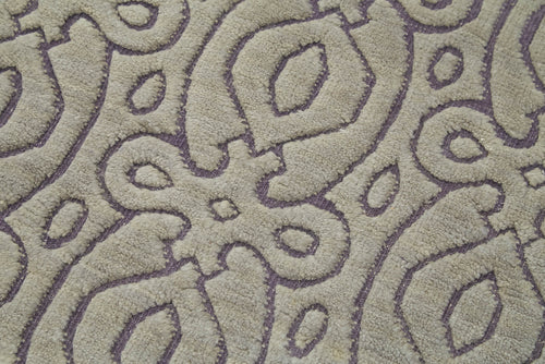 Morocco Gri Geometrik Pamuk Yün El Dokuma Halısı 91x152 Agacan