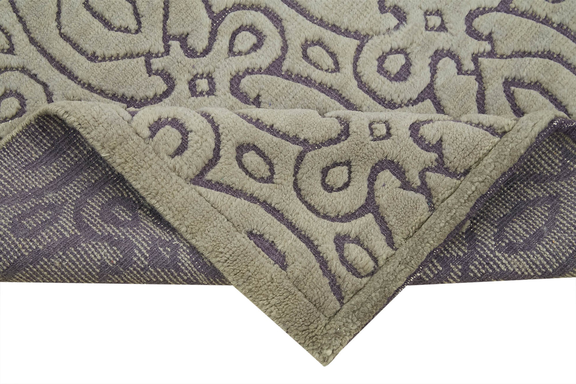 Morocco Gri Geometrik Pamuk Yün El Dokuma Halısı 91x152 Agacan