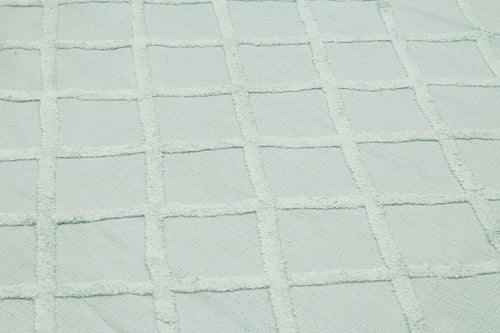 Nepal Geometric Mavi Geometrik Yün Pamuk El Dokuma Halısı 274x366 Agacan