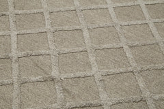 Nepal Geometric Kahverengi Geometrik Yün Pamuk El Dokuma Halısı 274x366 Agacan