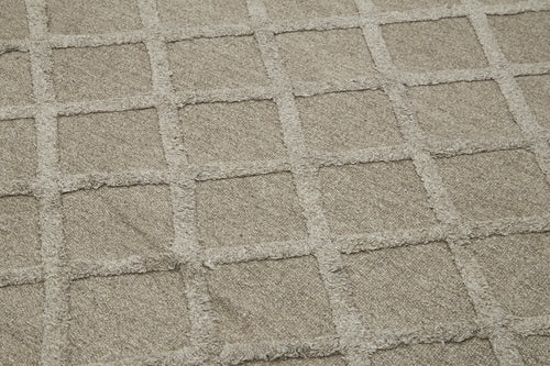 Nepal Geometric Kahverengi Geometrik Yün Pamuk El Dokuma Halısı 274x366 Agacan