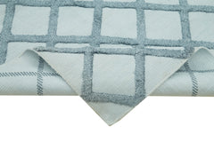 Nepal Geometric Mavi Geometrik Yün Pamuk El Dokuma Halısı 274x366 Agacan