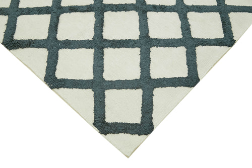 Nepal Geometric Bej Geometrik Yün Pamuk El Dokuma Halısı 274x366 Agacan