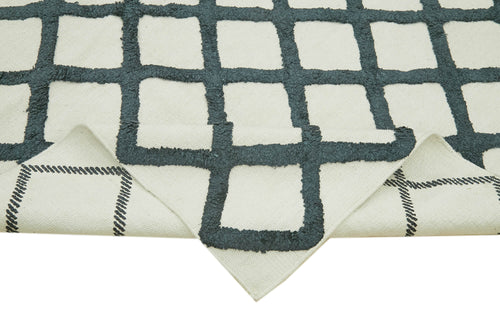 Nepal Geometric Bej Geometrik Yün Pamuk El Dokuma Halısı 274x366 Agacan