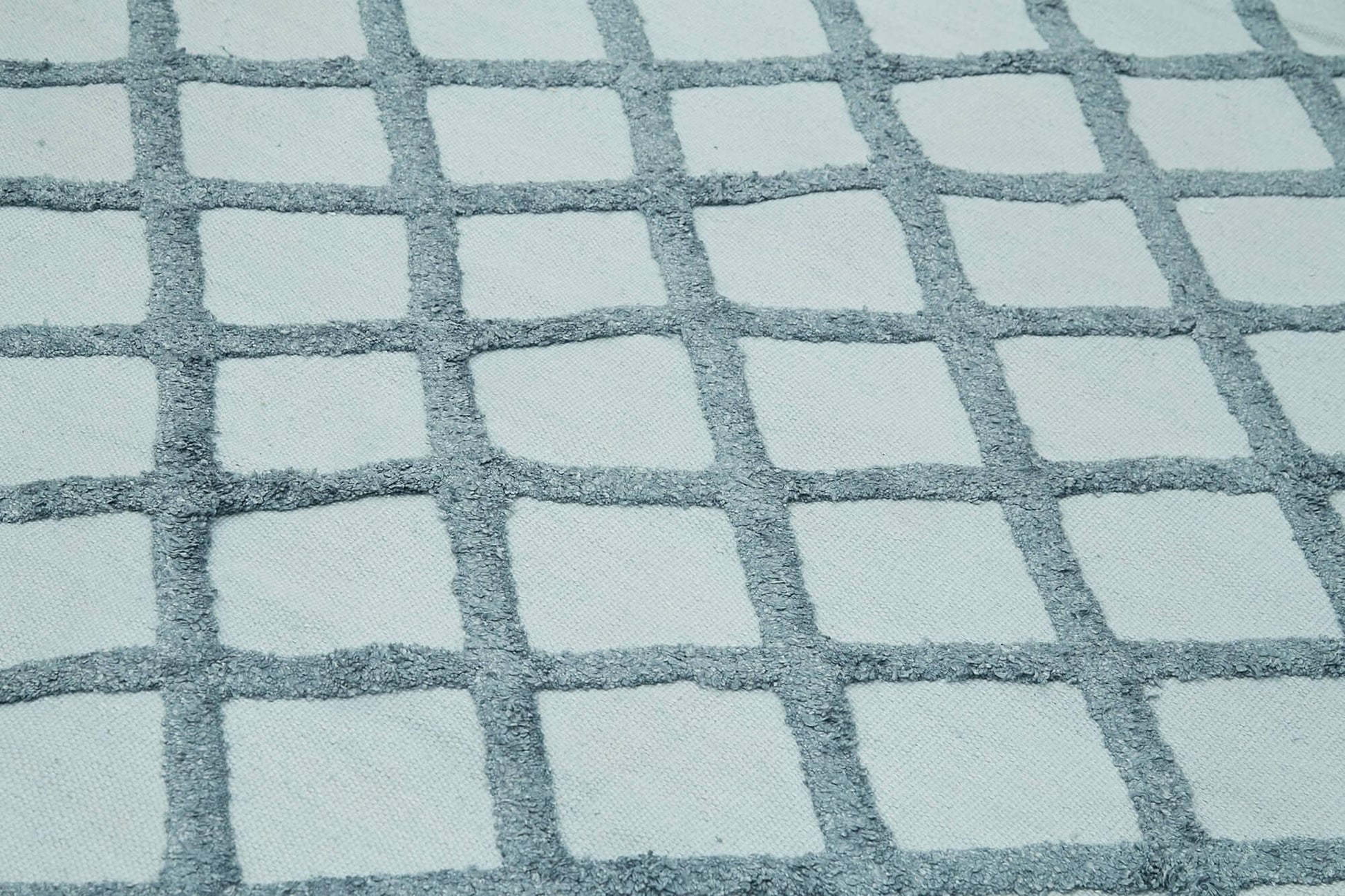 Nepal Geometric Mavi Geometrik Yün Pamuk El Dokuma Halısı 274x366 Agacan