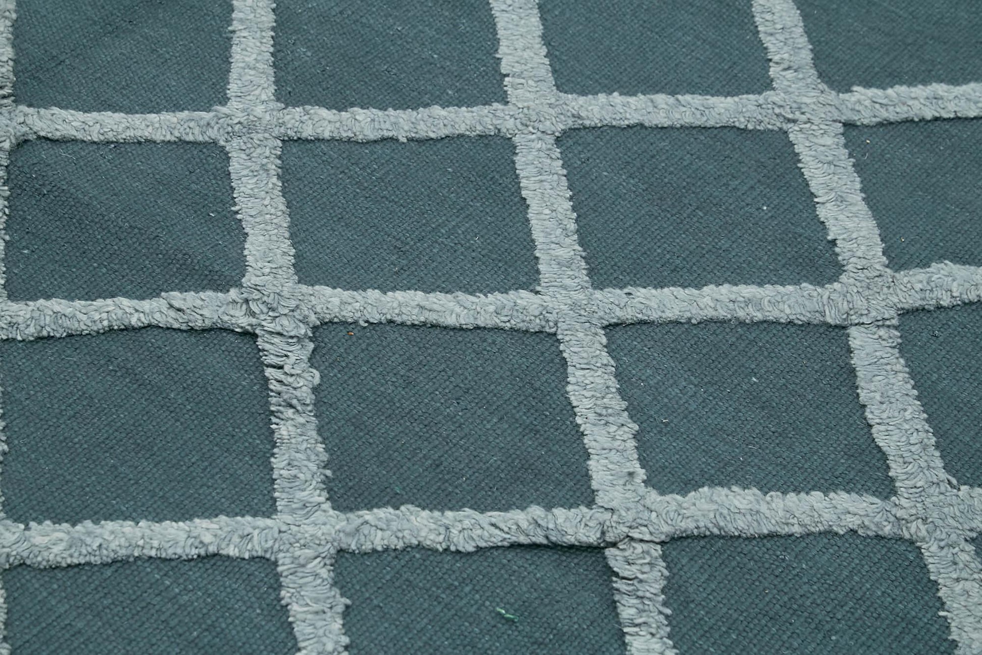 Nepal Geometric Mavi Geometrik Yün Pamuk El Dokuma Halısı 262x305 Agacan