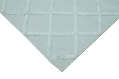 Nepal Geometric Mavi Geometrik Yün Pamuk El Dokuma Halısı 244x305 Agacan