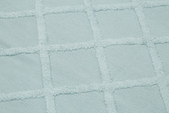 Nepal Geometric Mavi Geometrik Yün Pamuk El Dokuma Halısı 244x305 Agacan