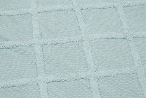 Nepal Geometric Mavi Geometrik Yün Pamuk El Dokuma Halısı 244x305 Agacan