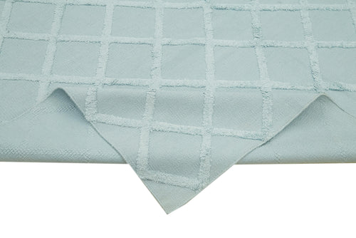 Nepal Geometric Mavi Geometrik Yün Pamuk El Dokuma Halısı 244x305 Agacan