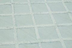 Nepal Geometric Mavi Geometrik Yün Pamuk El Dokuma Halısı 244x305 Agacan