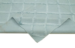 Nepal Geometric Mavi Geometrik Yün Pamuk El Dokuma Halısı 246x305 Agacan