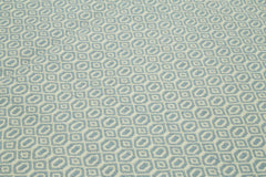 Nepal Geometric Mavi Geometrik Yün Pamuk El Dokuma Halısı 246x305 Agacan