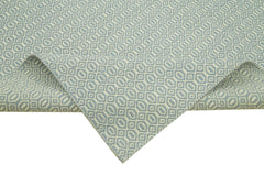 Nepal Geometric Mavi Geometrik Yün Pamuk El Dokuma Halısı 246x305 Agacan