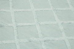 Nepal Geometric Mavi Geometrik Yün Pamuk El Dokuma Halısı 246x305 Agacan