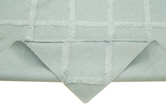 Nepal Geometric Mavi Geometrik Yün Pamuk El Dokuma Halısı 246x305 Agacan