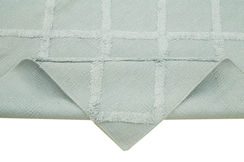 Nepal Geometric Mavi Geometrik Yün Pamuk El Dokuma Halısı 246x305 Agacan