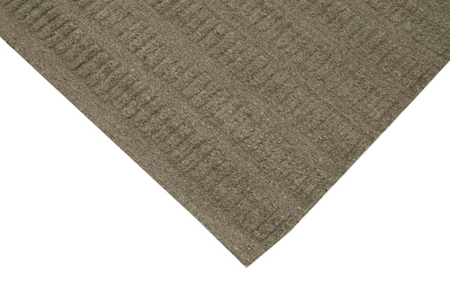 Nepal Geometric Kahverengi Geometrik Yün Pamuk El Dokuma Halısı 246x305 Agacan