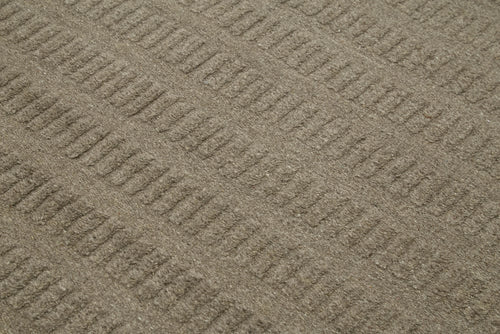 Nepal Geometric Kahverengi Geometrik Yün Pamuk El Dokuma Halısı 246x305 Agacan