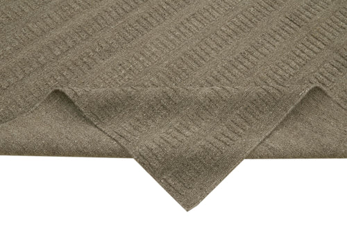 Nepal Geometric Kahverengi Geometrik Yün Pamuk El Dokuma Halısı 246x305 Agacan