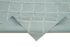 Nepal Geometric Mavi Geometrik Yün Pamuk El Dokuma Halısı 246x305 Agacan