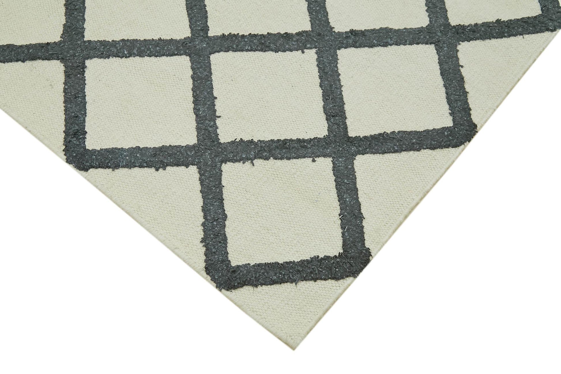 Nepal Geometric Bej Geometrik Yün Pamuk El Dokuma Halısı 246x305 Agacan