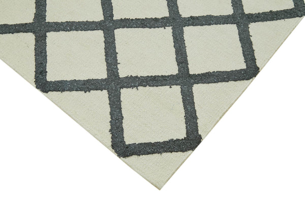 Nepal Geometric Bej Geometrik Yün Pamuk El Dokuma Halısı 246x305 Agacan
