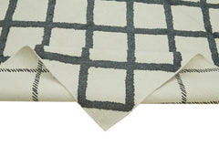 Nepal Geometric Bej Geometrik Yün Pamuk El Dokuma Halısı 246x305 Agacan