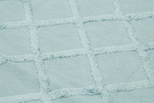 Nepal Geometric Mavi Geometrik Yün Pamuk El Dokuma Halısı 246x305 Agacan