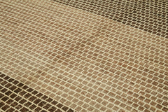 Morocco Kahverengi Geometrik Yün Pamuk El Dokuma Halısı 272x382 Agacan