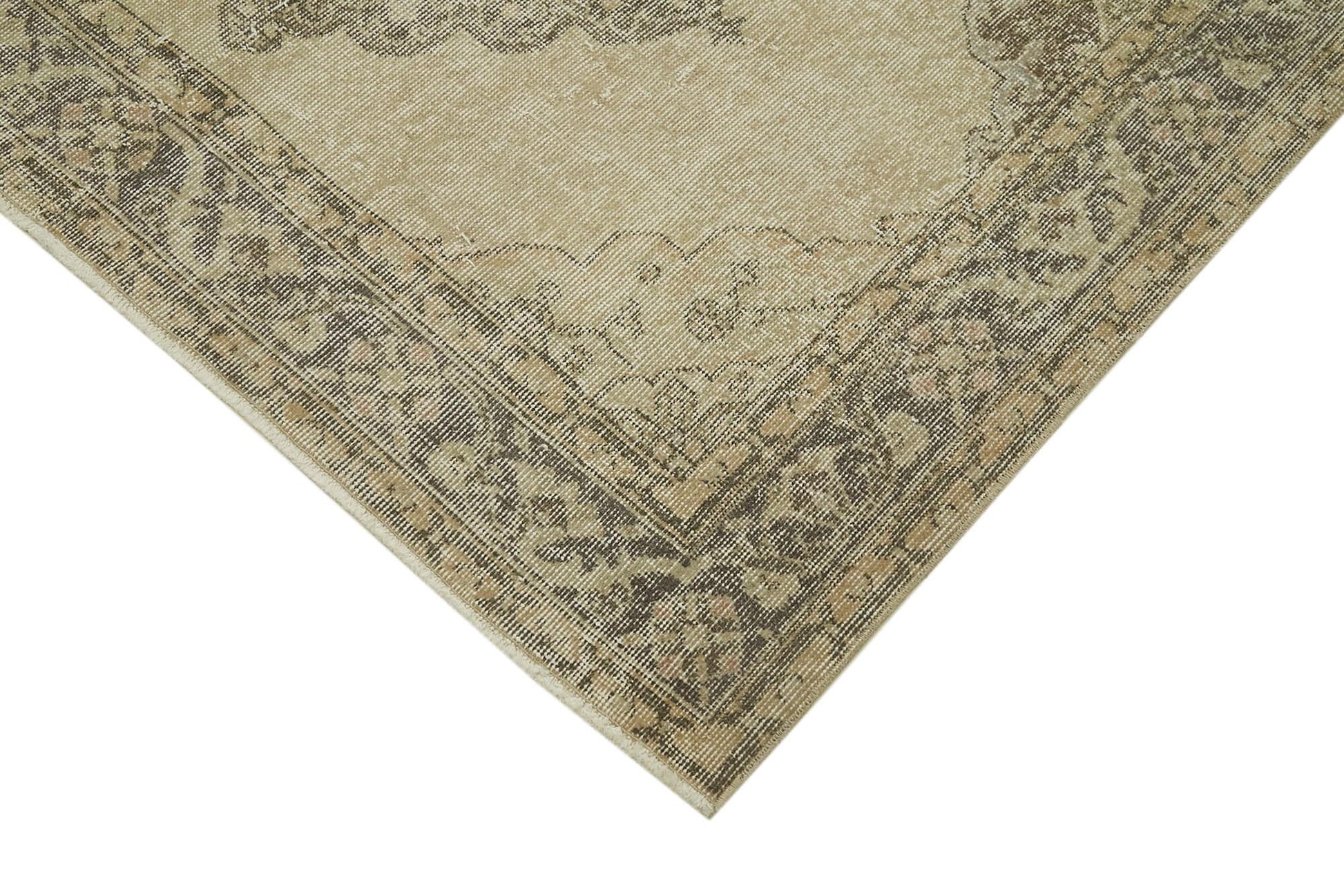 Zile Bej Eskitme Pamuk Yün El Dokuma Halısı 147x396 Agacan