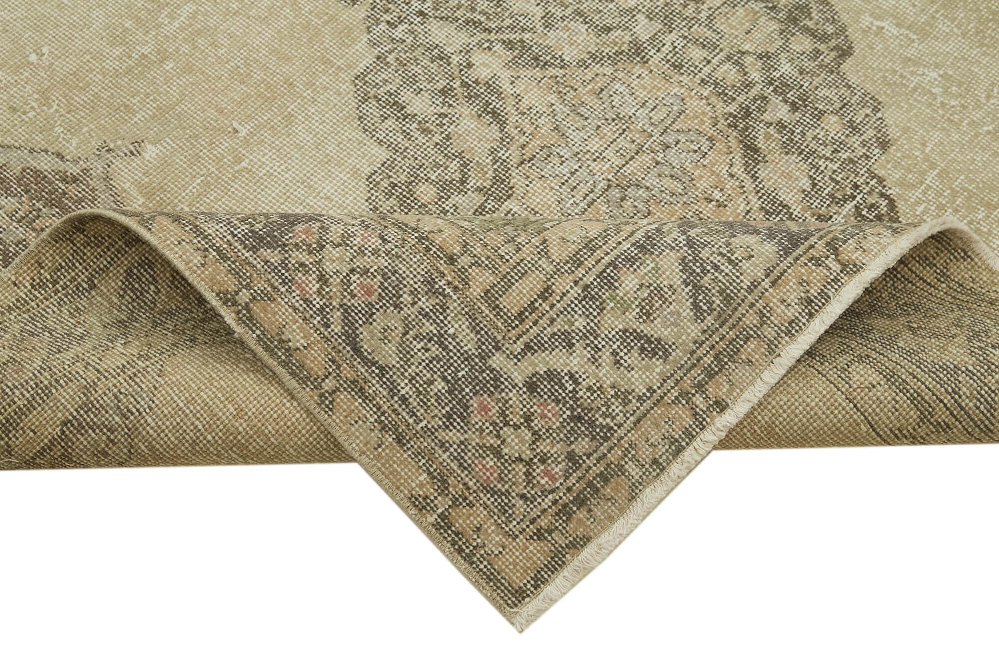Zile Bej Eskitme Pamuk Yün El Dokuma Halısı 147x396 Agacan