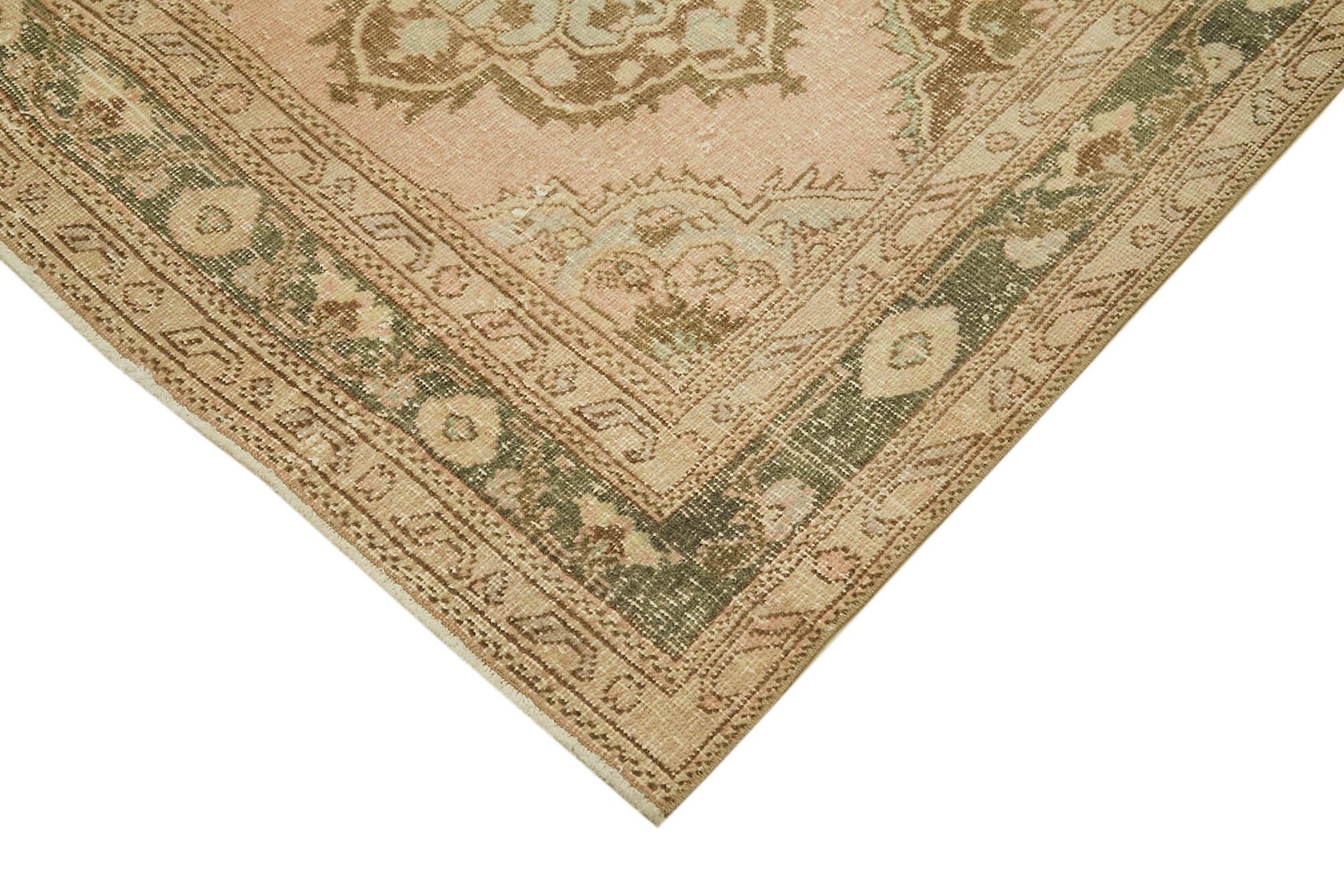 Zile Bej Eskitme Pamuk Yün El Dokuma Halısı 143x396 Agacan