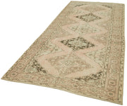 Zile Bej Eskitme Pamuk Yün El Dokuma Halısı 143x338 Agacan