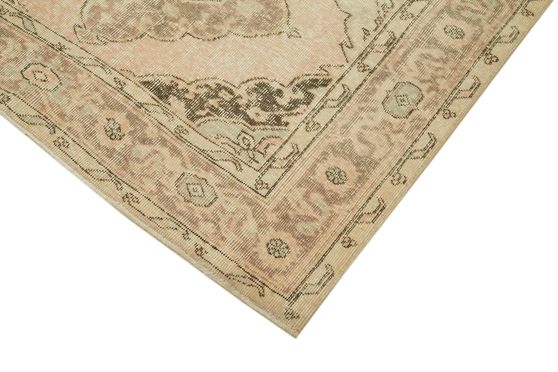Zile Bej Eskitme Pamuk Yün El Dokuma Halısı 143x338 Agacan