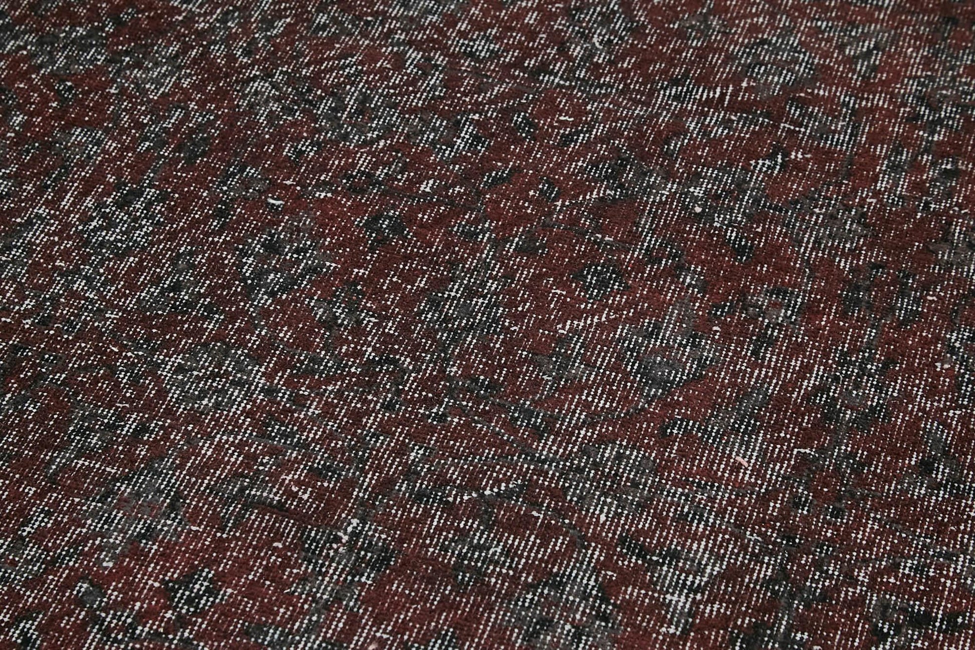 Zile Siyah Eskitme Pamuk Yün El Dokuma Halısı 144x370 Agacan