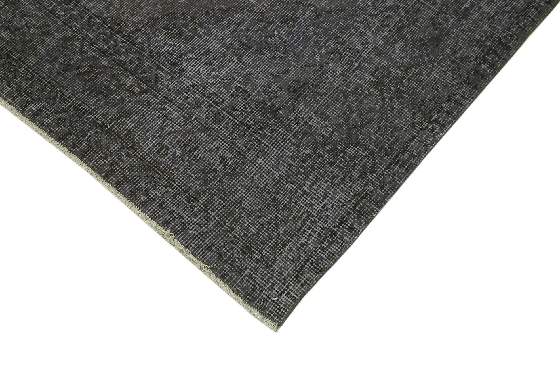 Zile Gri Eskitme Pamuk Yün El Dokuma Halısı 138x402 Agacan