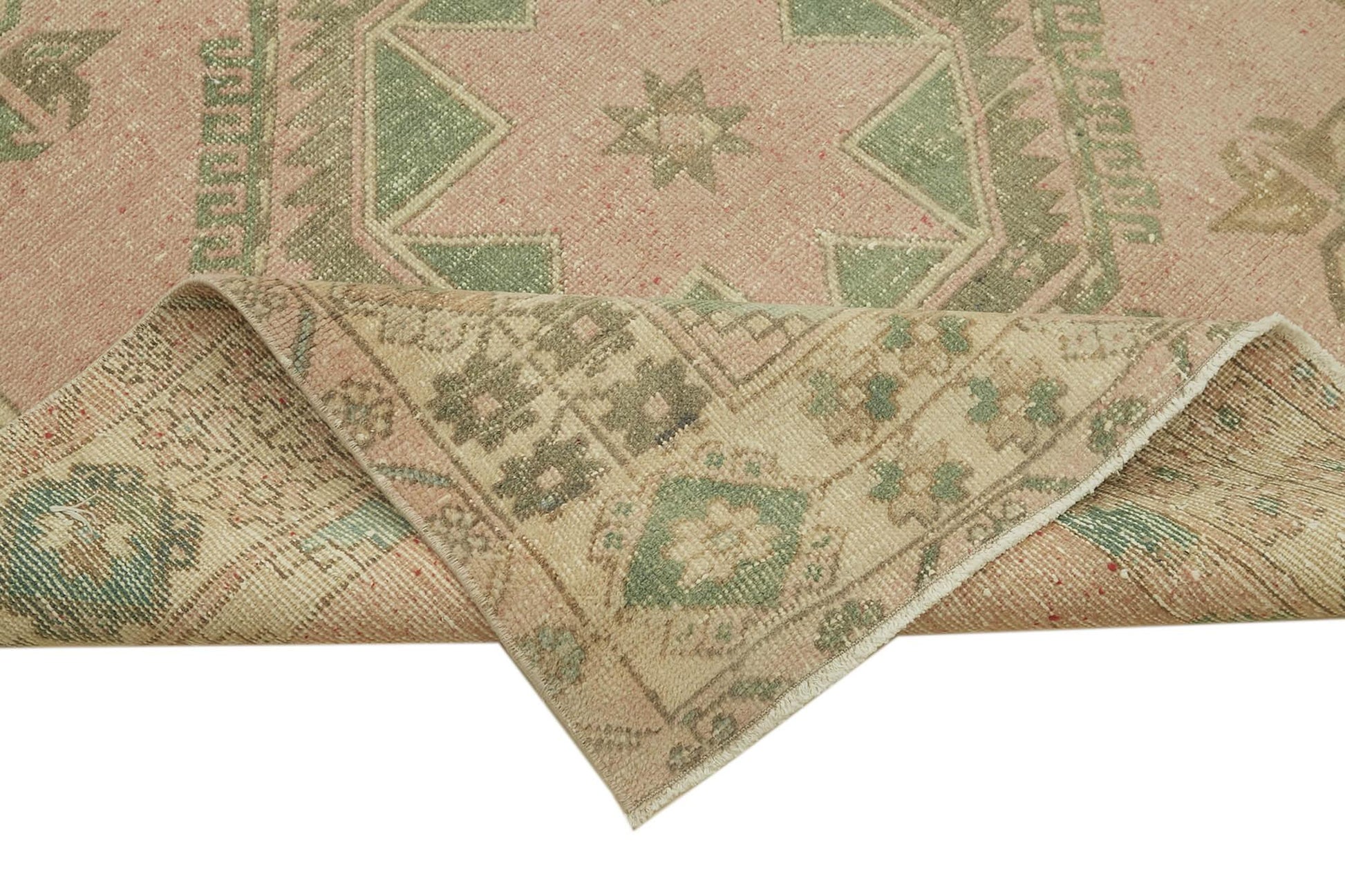 Zile Bej Eskitme Pamuk Yün El Dokuma Halısı 146x390 Agacan