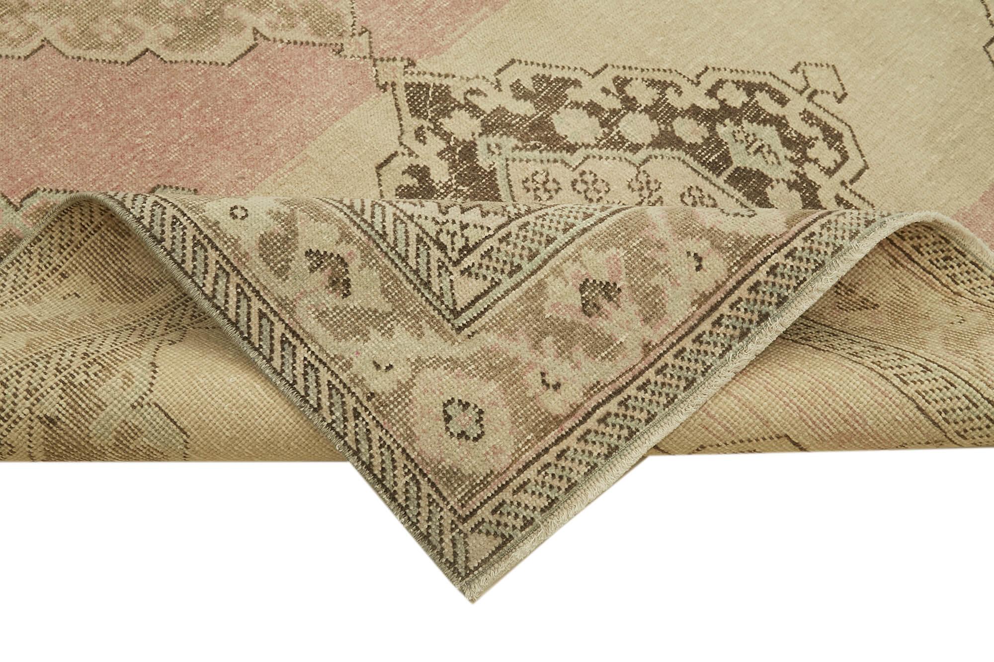 Zile Bej Eskitme Pamuk Yün El Dokuma Halısı 145x390 Agacan