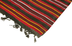 Striped Kilim Beyaz Çizgili Keçi Tüyü El Dokuma Halısı 186x317 Agacan