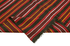 Striped Kilim Beyaz Çizgili Keçi Tüyü El Dokuma Halısı 186x317 Agacan