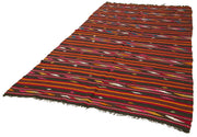 Striped Kilim Beyaz Çizgili Keçi Tüyü El Dokuma Halısı 180x321 Agacan