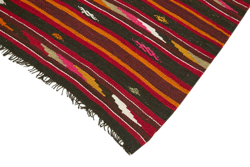 Striped Kilim Beyaz Çizgili Keçi Tüyü El Dokuma Halısı 180x321 Agacan