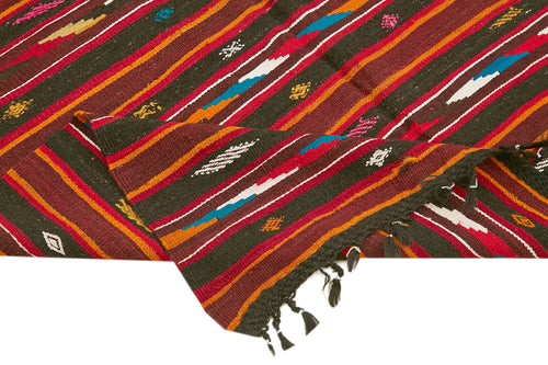 Striped Kilim Beyaz Çizgili Keçi Tüyü El Dokuma Halısı 180x321 Agacan