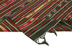 Striped Kilim Beyaz Çizgili Keçi Tüyü El Dokuma Halısı 235x337 Agacan