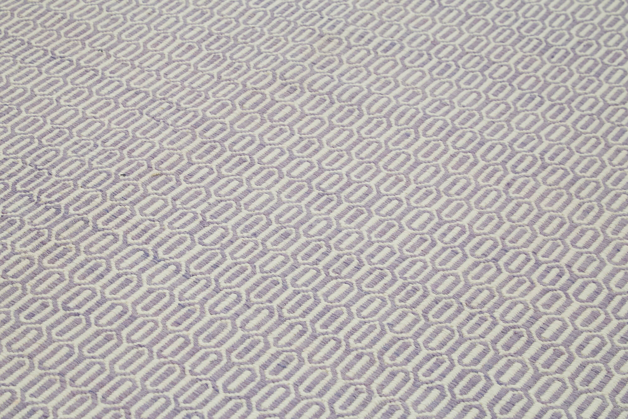 Nepal Geometric Mor Geometrik Yün Pamuk El Dokuma Halısı 305x427 Agacan