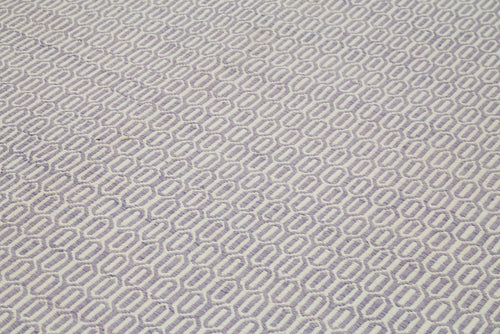Nepal Geometric Mor Geometrik Yün Pamuk El Dokuma Halısı 305x427 Agacan