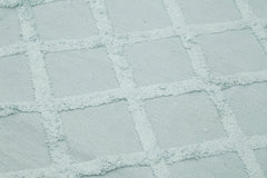 Nepal Geometric Mavi Geometrik Yün Pamuk El Dokuma Halısı 244x305 Agacan